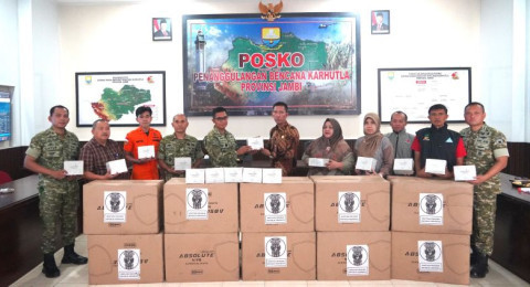 Presiden Kirim 25 Ribu Masker N98, Danrem 042/Gapu Sebar ke Sekolah dan Petugas Lapangan